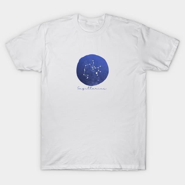 Sagittarius Starry Sky T-Shirt by sophiesconcepts